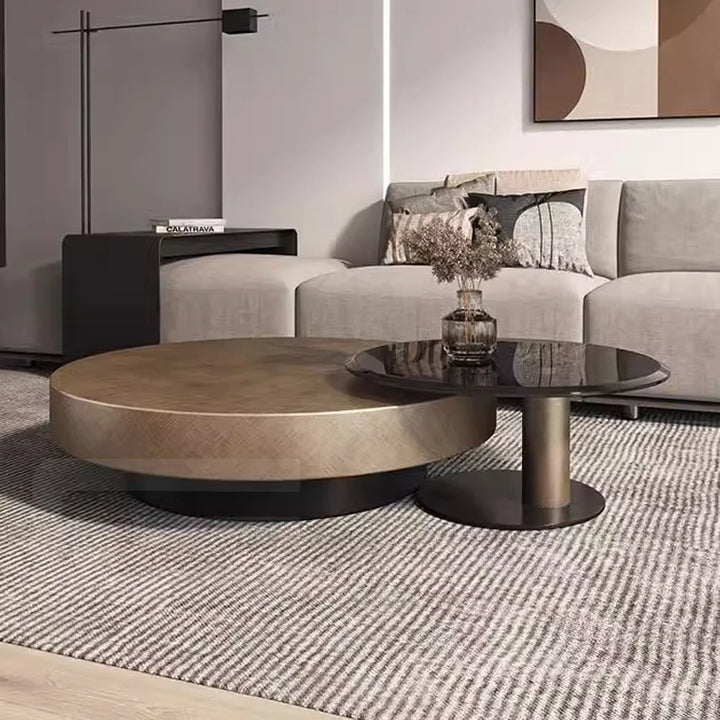 Living Room Furniture Metal Luxury Coffee Tables Modern Simple Glass Coffee Table Set