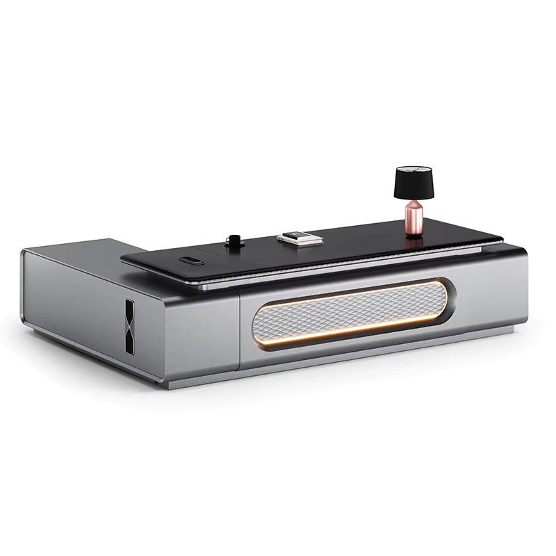 Luxury L-Shaped Executive Director’s Desk – Modern Tech-Savvy CEO Office Desk