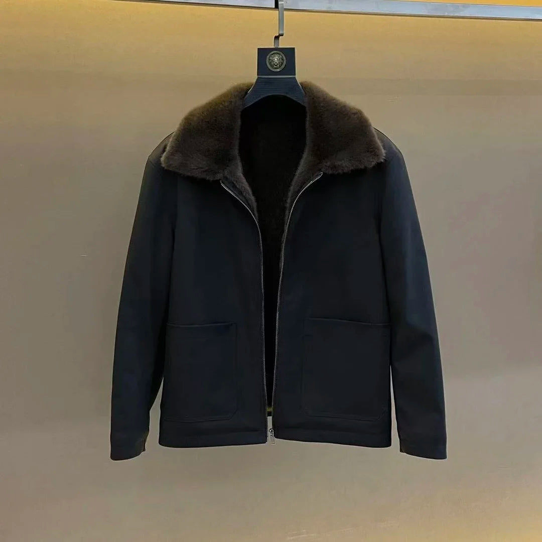 Men’s Premium Fleece Jacket – Stylish Casual Chinese-Inspired Outerwear