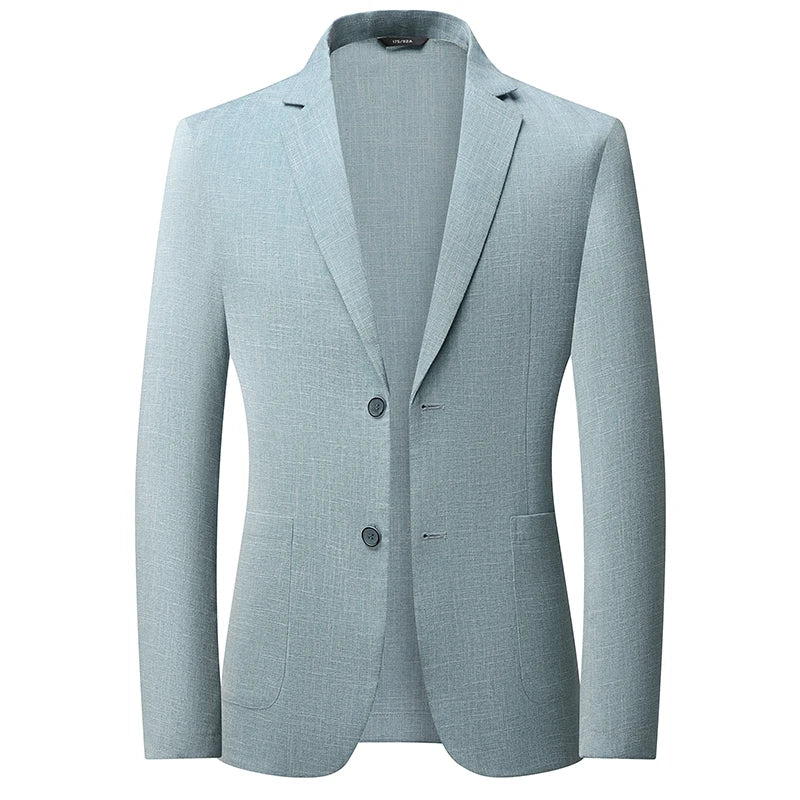 Men's Silk Jacquard Suit Jacket – Elegant Casual Mens Blazer