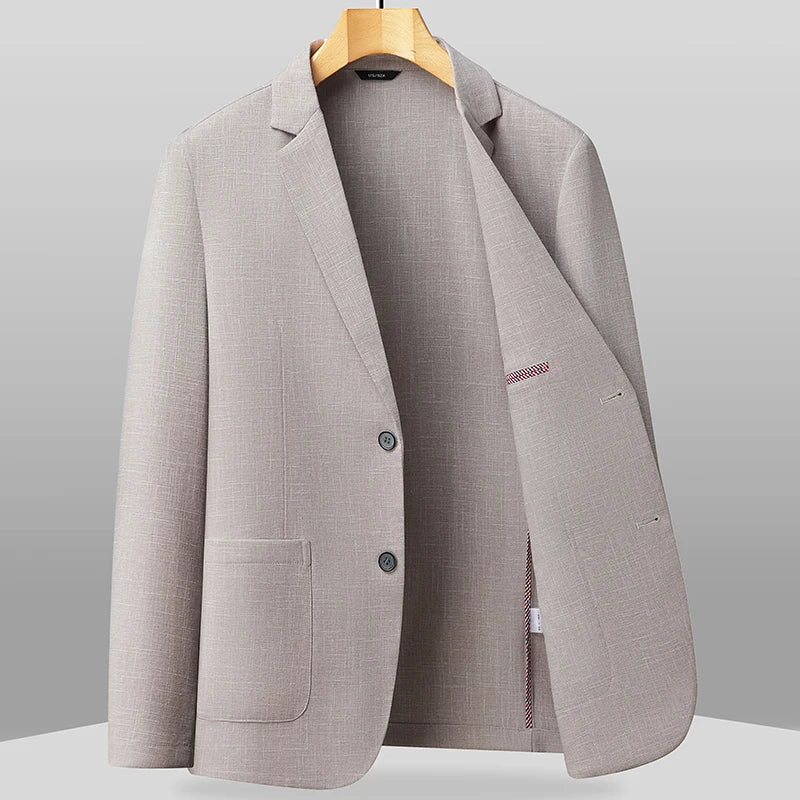 Men's Silk Jacquard Suit Jacket – Elegant Casual Mens Blazer