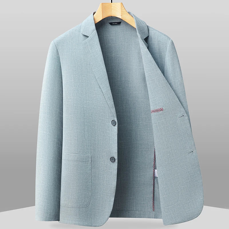 Men's Silk Jacquard Suit Jacket – Elegant Casual Mens Blazer