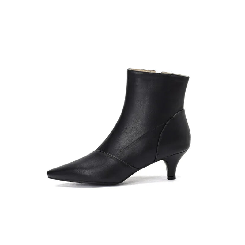 New Black High Heel Ankle Boots for Women