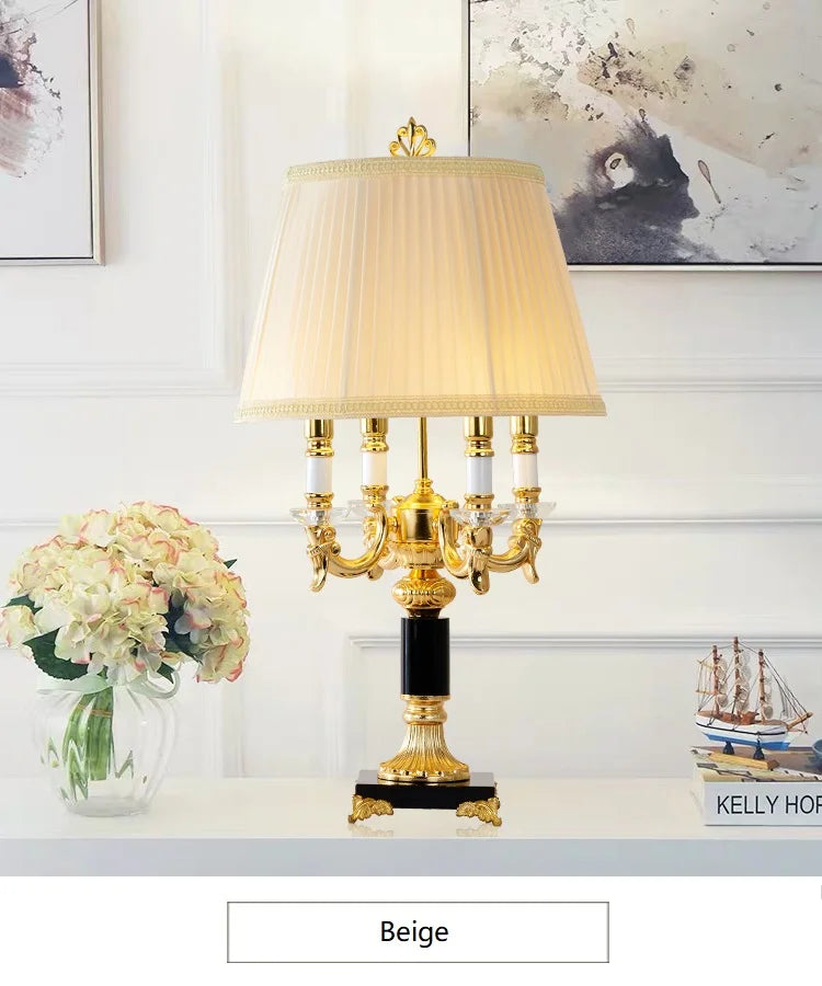 Luxury Black Crystal Table Lamp – Modern Bedroom & Bedside Lighting