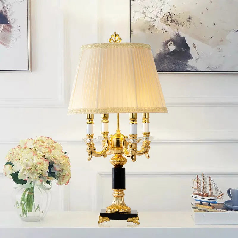 Luxury Black Crystal Table Lamp – Modern Bedroom & Bedside Lighting