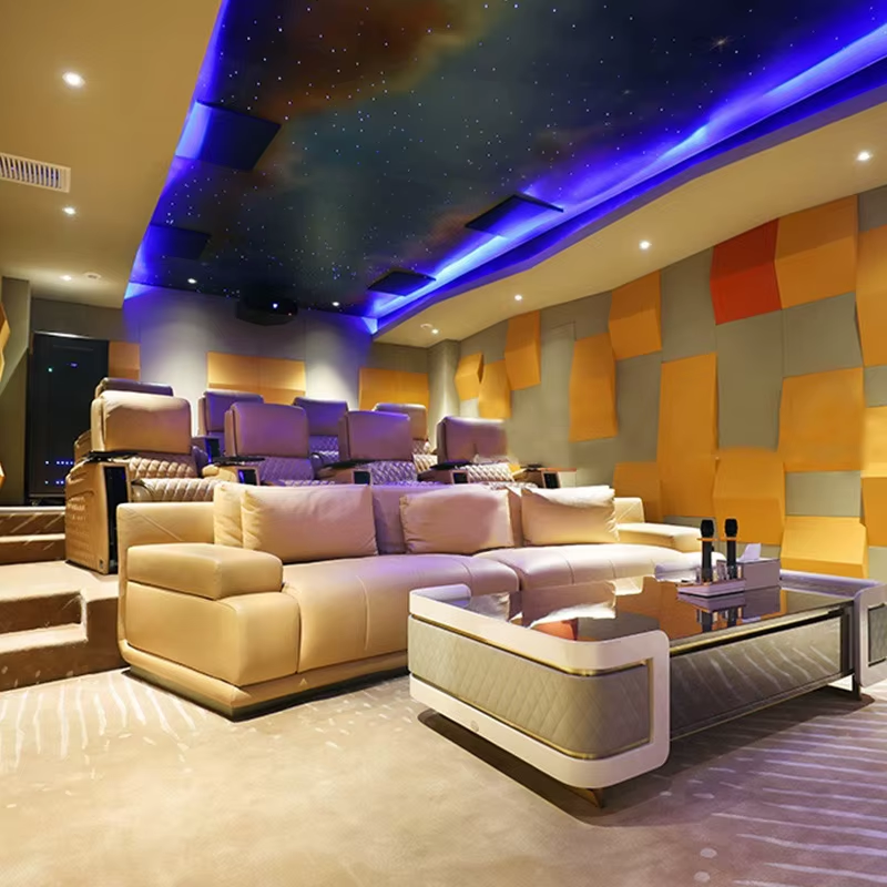 Premium Home Theater Luxury Leather Massage Sofa Recliners Chairs