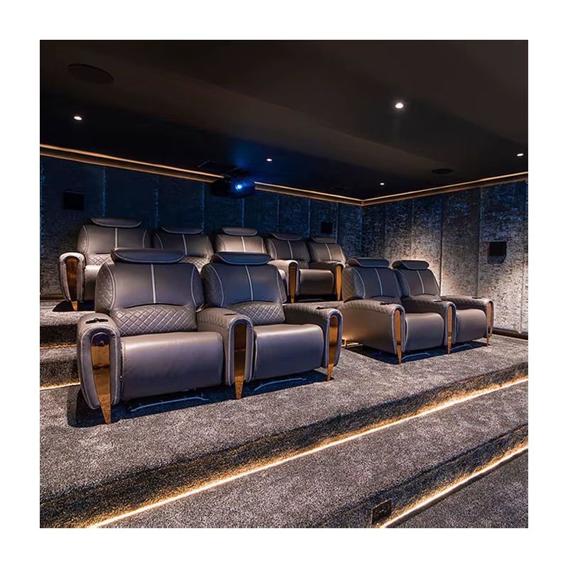 Premium Home Theater Luxury Leather Massage Sofa Recliners Chairs