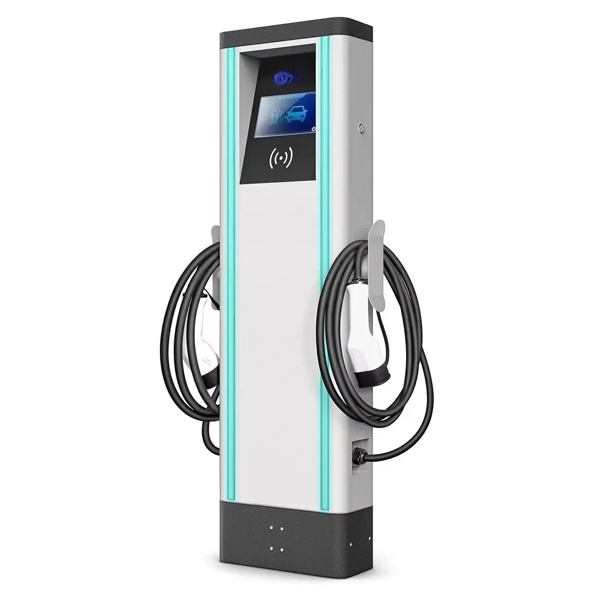 Borne de recharge rapide CA pour VE à double pistolet moderne CCS2 7kW 230V – Chargeur de batterie de véhicule électrique