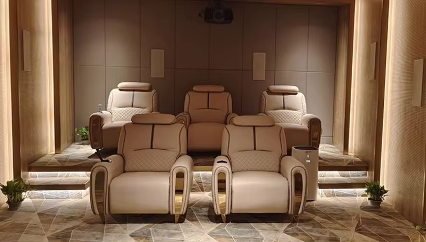 Premium Home Theater Luxury Leather Massage Sofa Recliners Chairs