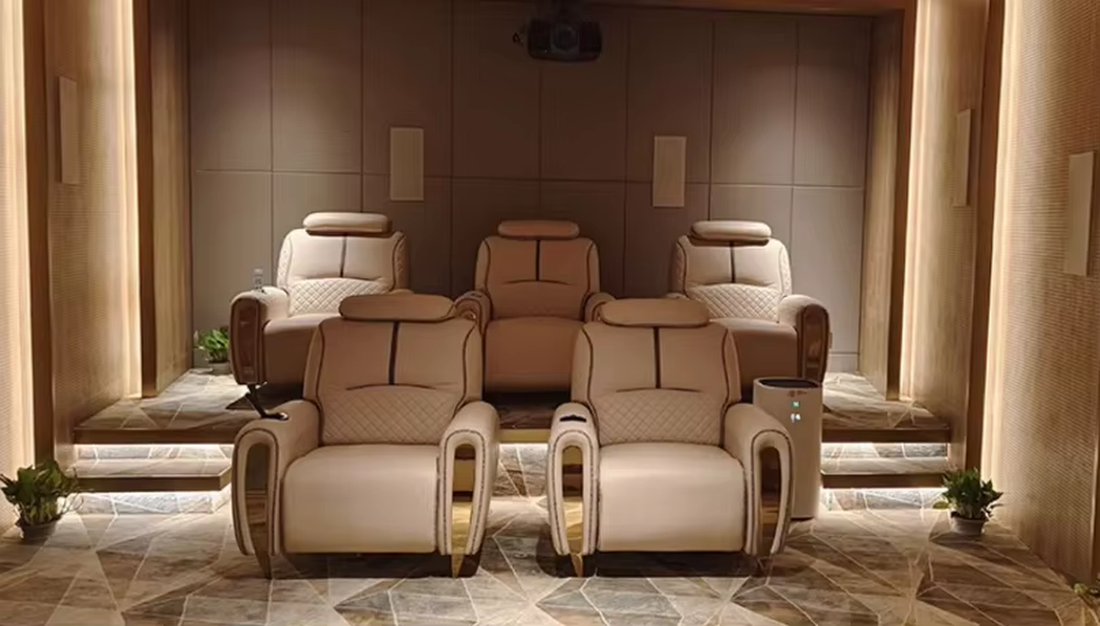 Premium Home Theater Luxury Leather Massage Sofa Recliners Chairs