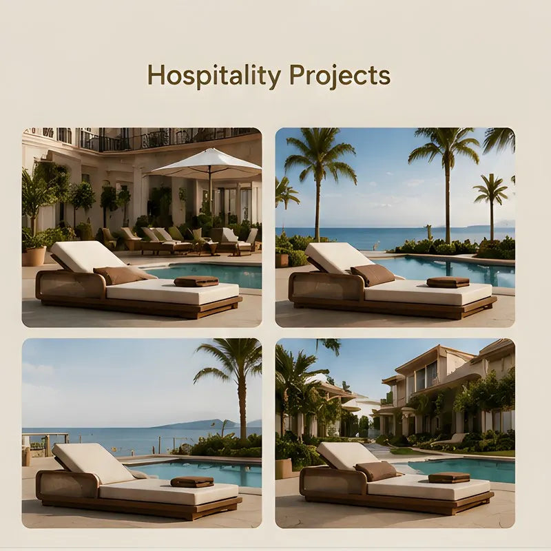 Luxury Outdoor Aluminum Lounge Furniture Set for Hotels, Villas and Resorts