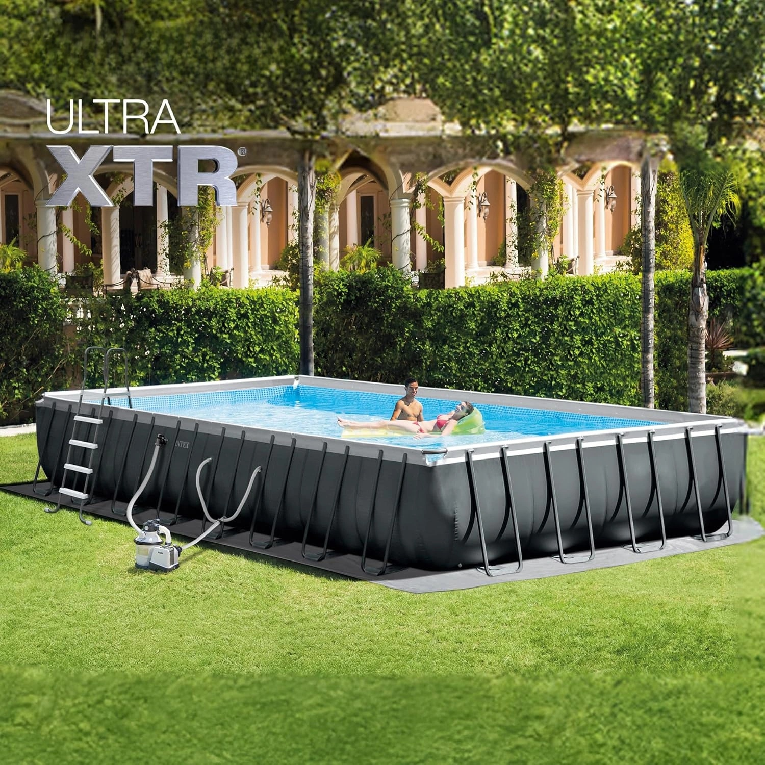 New In Above Ground Swimming Pool Set with Sand Filter Pump & Maintenance Kit
