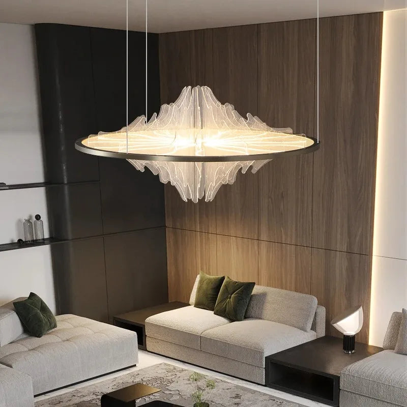 New Italian Designer Luxury Chandelier – Modern Round Artistic Ceiling Pendant Light