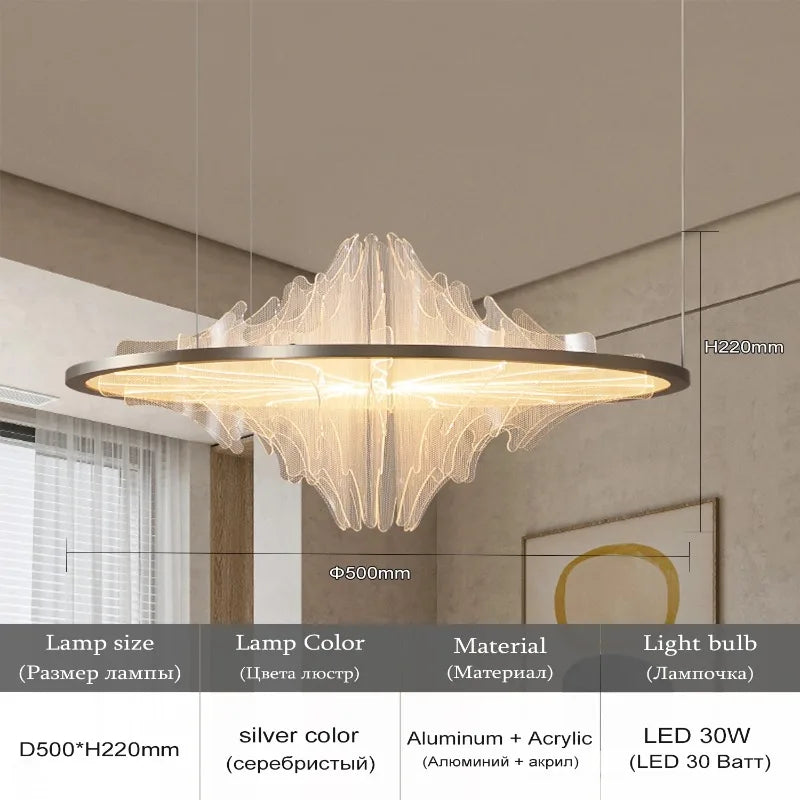 New Italian Designer Luxury Chandelier – Modern Round Artistic Ceiling Pendant Light