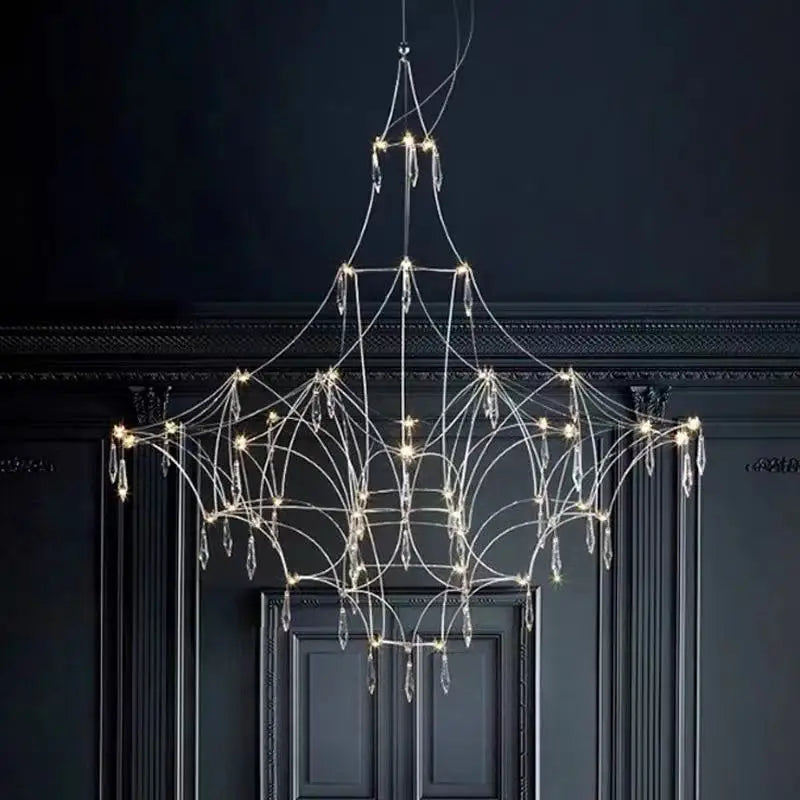 New Italian Minimalist LED Chandelier – Modern Starry Sky Ceiling Pendant
