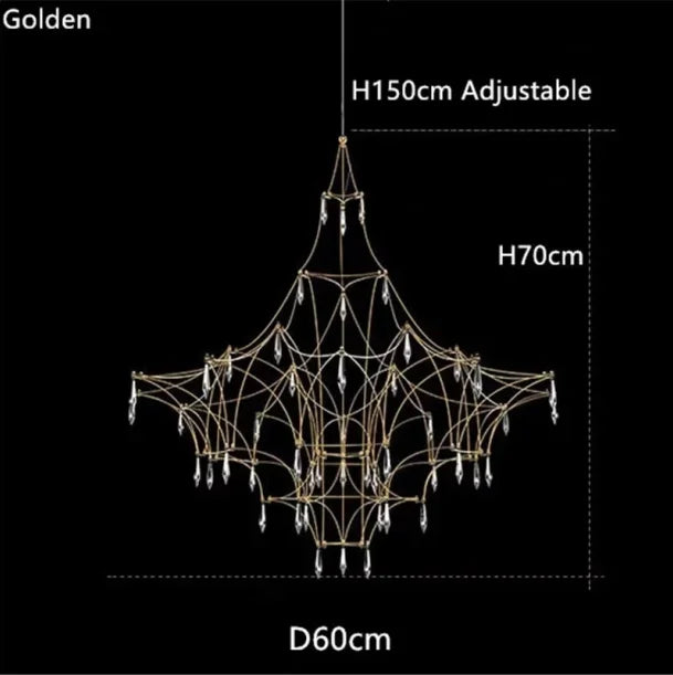 New Italian Minimalist LED Chandelier – Modern Starry Sky Ceiling Pendant