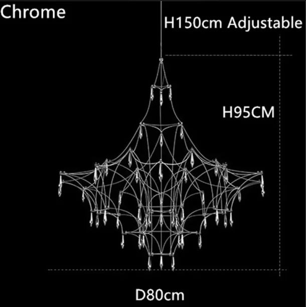 New Italian Minimalist LED Chandelier – Modern Starry Sky Ceiling Pendant