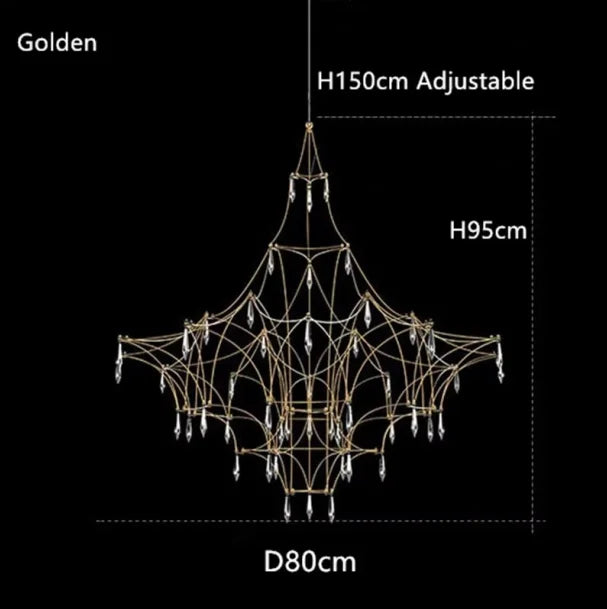 New Italian Minimalist LED Chandelier – Modern Starry Sky Ceiling Pendant
