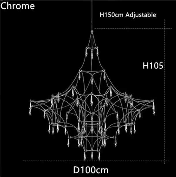 New Italian Minimalist LED Chandelier – Modern Starry Sky Ceiling Pendant