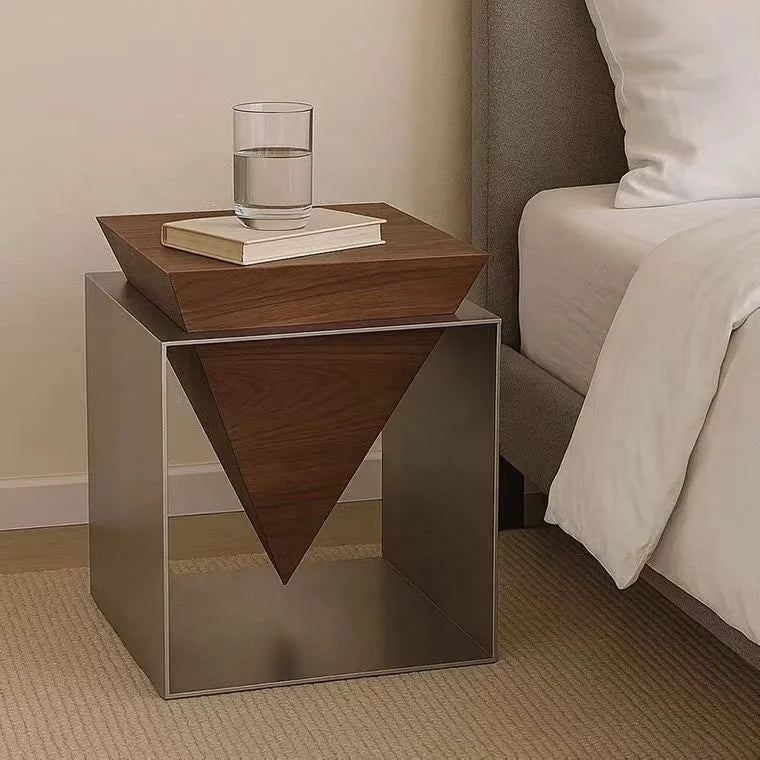 New Creative Sofa Corner Table with Solid Wood Top (High-End Coffee Table)