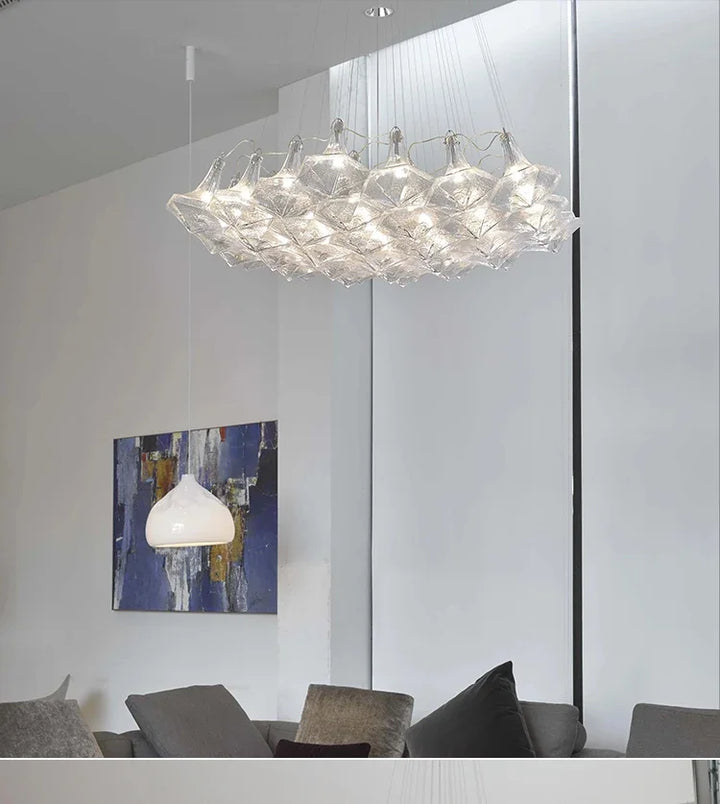 Italian Modern Handmade Glass Chandelier – Luxury Ceiling Pendant Light