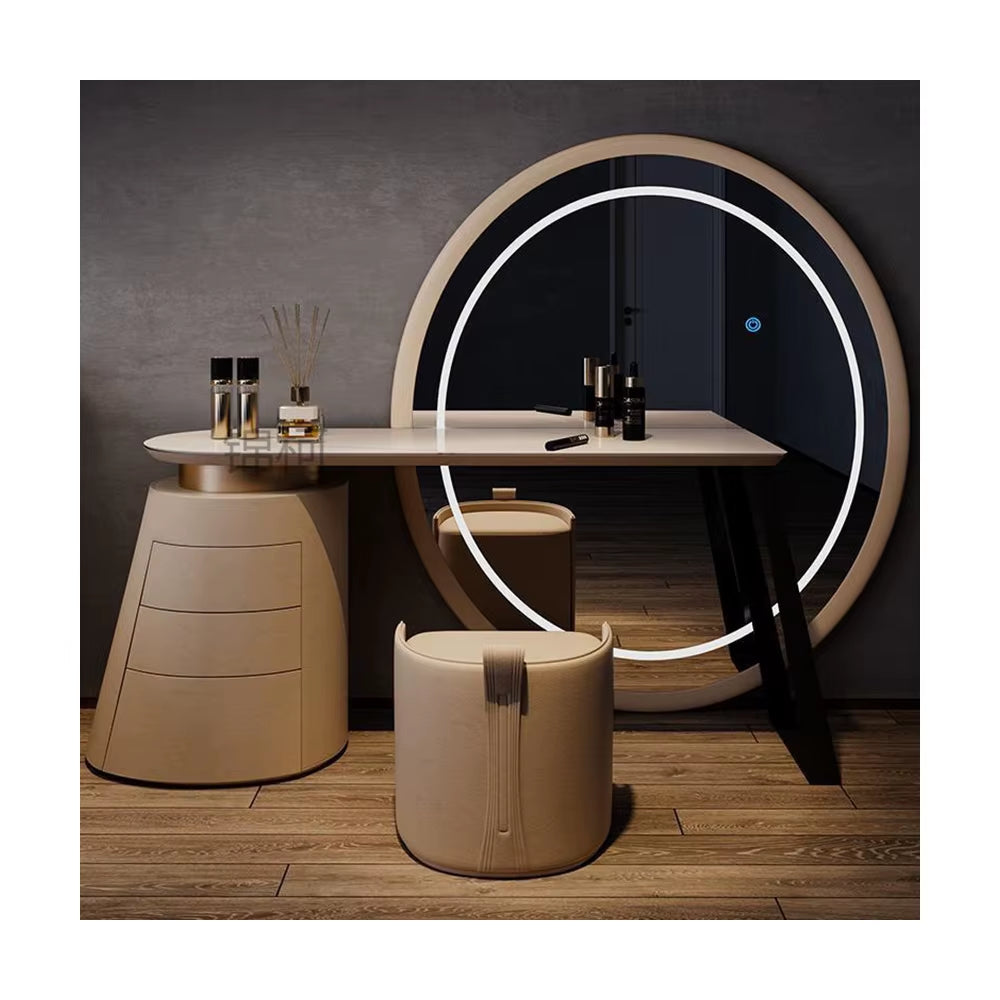 Italian Minimalist Full Body Mirror Makeup Table – Luxury Vanity