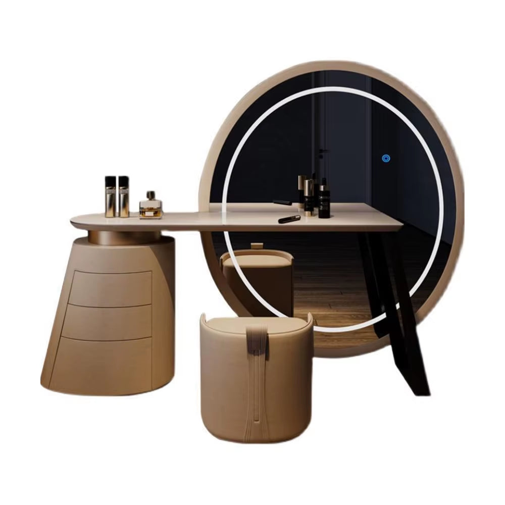Italian Minimalist Full Body Mirror Makeup Table – Luxury Vanity