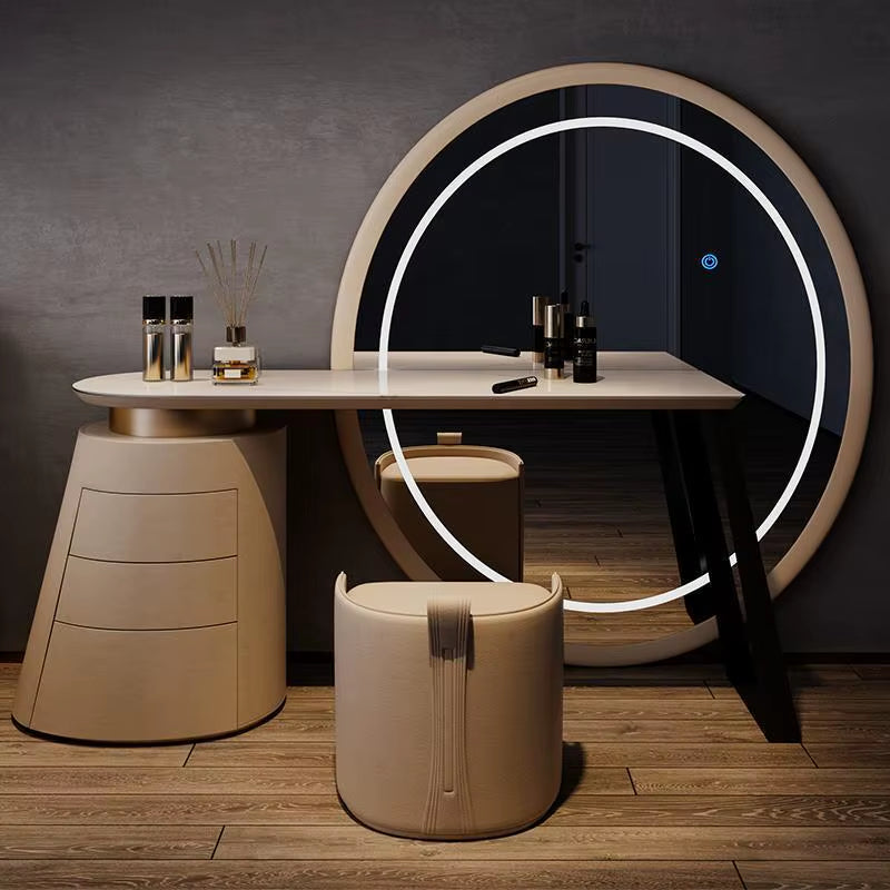 Italian Minimalist Full Body Mirror Makeup Table – Luxury Vanity