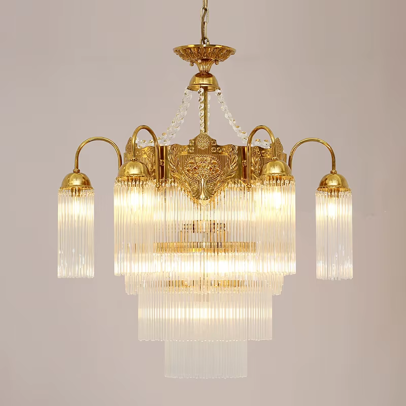 Luxury Vatican-Style Bronze Chandelier | Antique Brass Crystal Pendant Light for Churches, Foyers &amp; Grand Halls