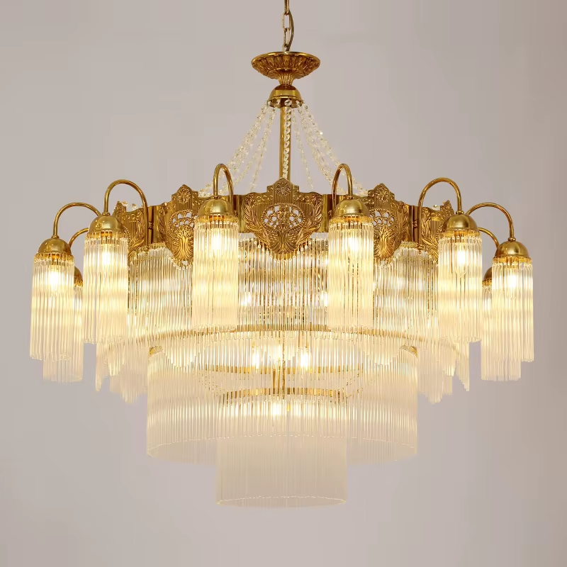 Luxury Vatican-Style Bronze Chandelier | Antique Brass Crystal Pendant Light for Churches, Foyers &amp; Grand Halls