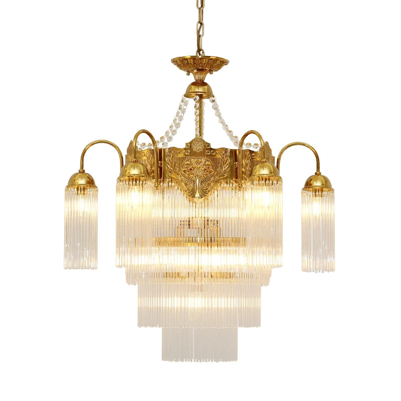 Luxury Vatican-Style Bronze Chandelier | Antique Brass Crystal Pendant Light for Churches, Foyers &amp; Grand Halls