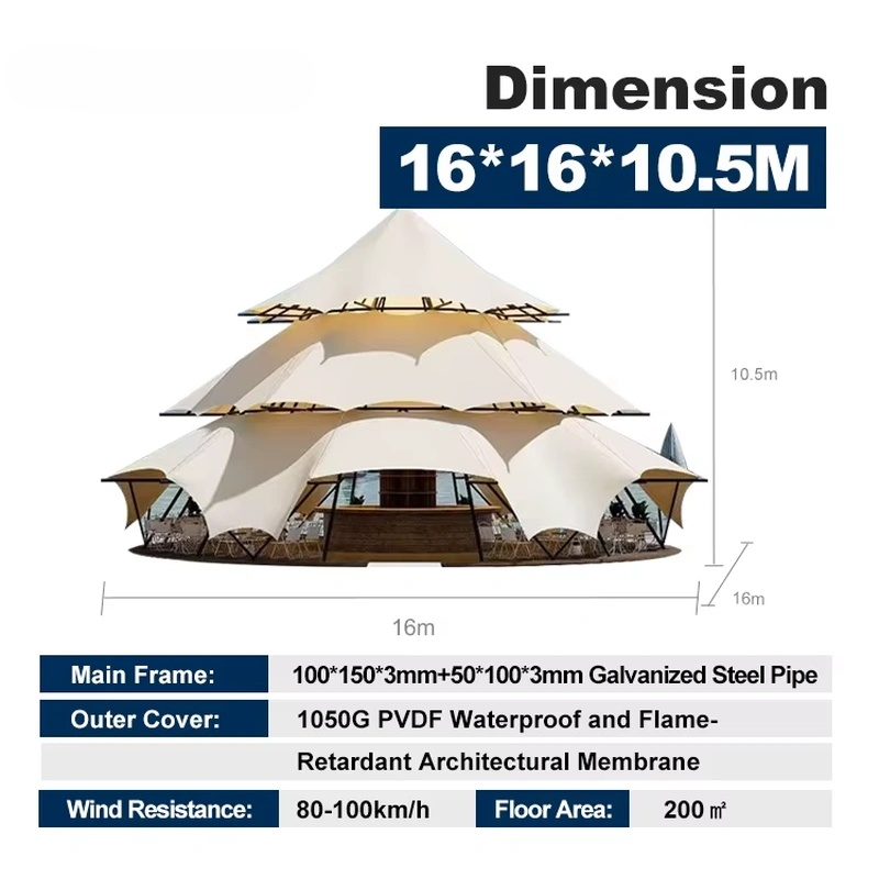New Luxe 16M Large Crossover Geodesic Dome Canopy Tent , Glamping, Wedding and Events