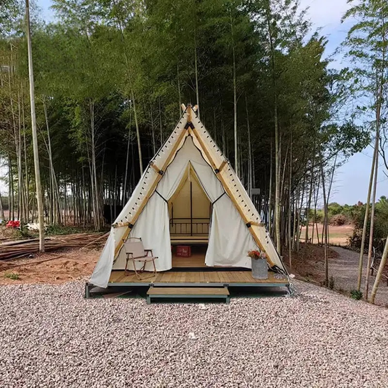 Vintage Triangle Luxury Glamping Tent for Hotel Resort Campsites