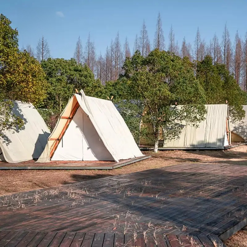 Vintage Triangle Luxury Glamping Tent for Hotel Resort Campsites