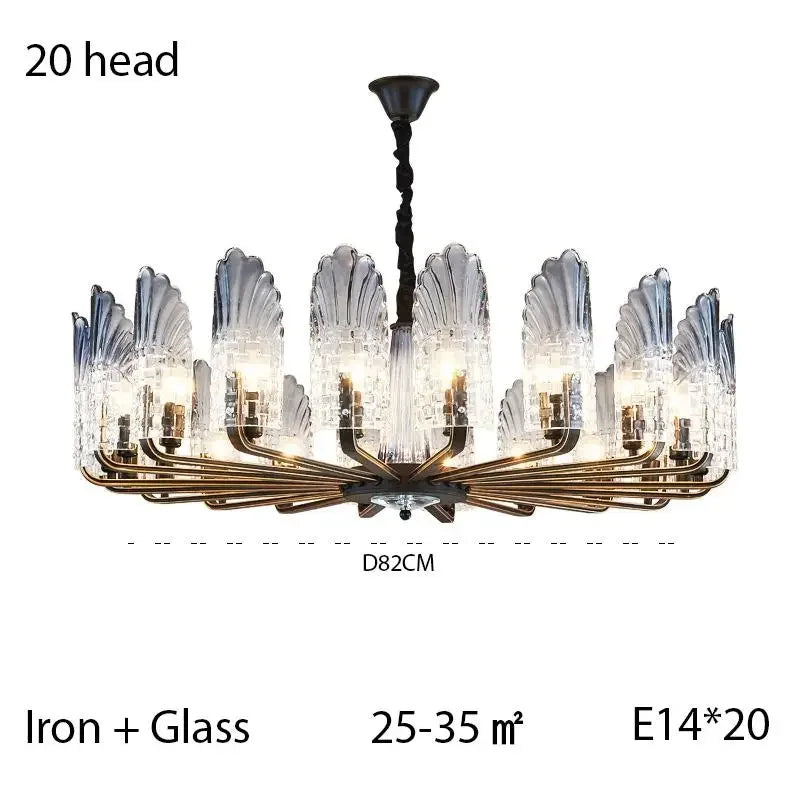luxury LED Minimalist Jellyfish Chandelier – Modern Iron Pendant Lighting