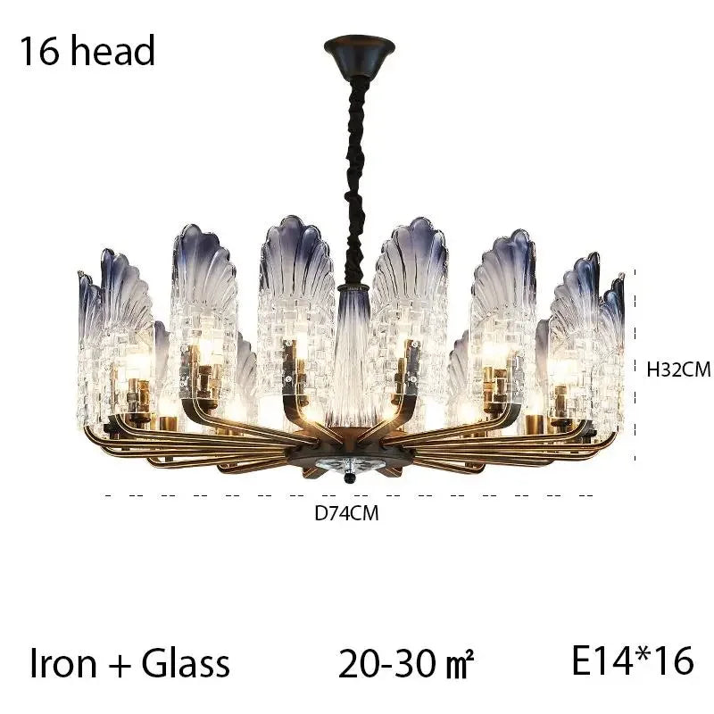 luxury LED Minimalist Jellyfish Chandelier – Modern Iron Pendant Lighting