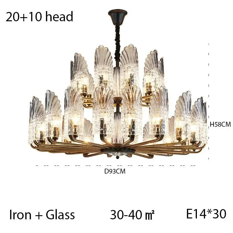 luxury LED Minimalist Jellyfish Chandelier – Modern Iron Pendant Lighting