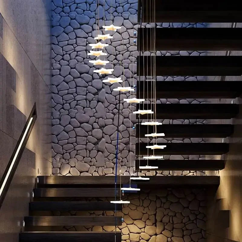 New Creative Star LED Staircase Chandelier – Modern Decorative Indoor Lighting