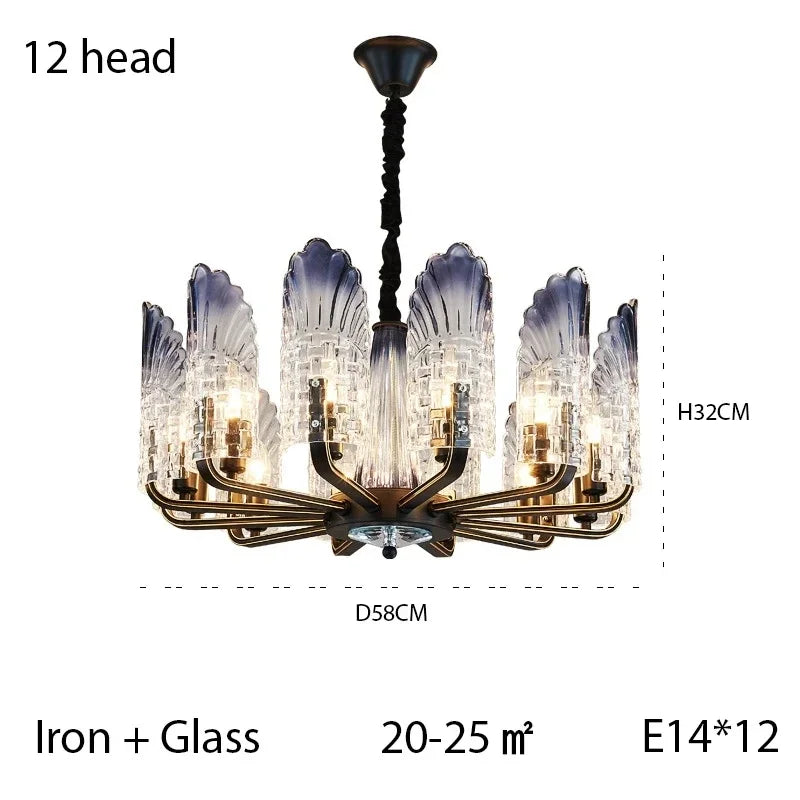 luxury LED Minimalist Jellyfish Chandelier – Modern Iron Pendant Lighting