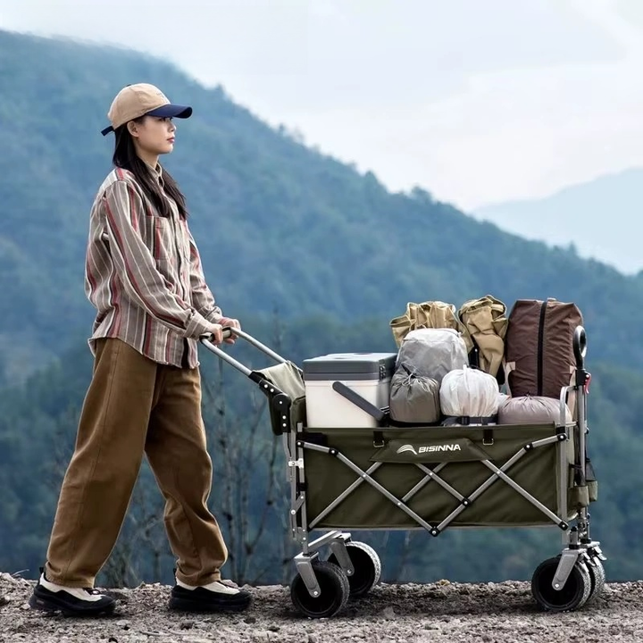 New Large Capacity Outdoor Folding Cart Travel and Camping Equipment
