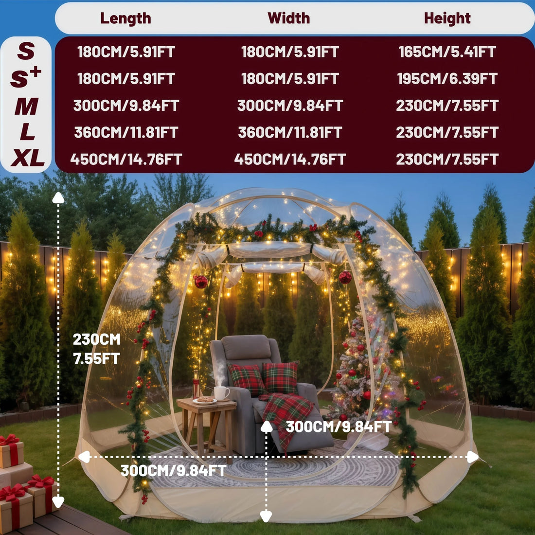 New Large Instant Pop-Up Bubble Tent – Weatherproof Outdoor Igloo Shelter