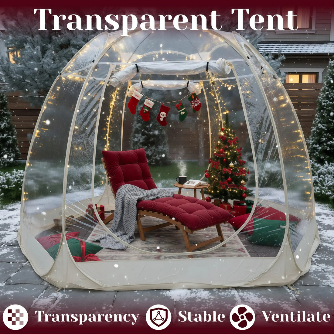 New Large Instant Pop-Up Bubble Tent – Weatherproof Outdoor Igloo Shelter