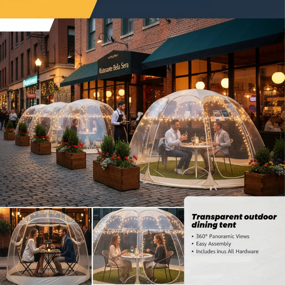New Large Pop-Up Bubble Tent – Weatherproof Outdoor Igloo Shelter for Camping and Patios
