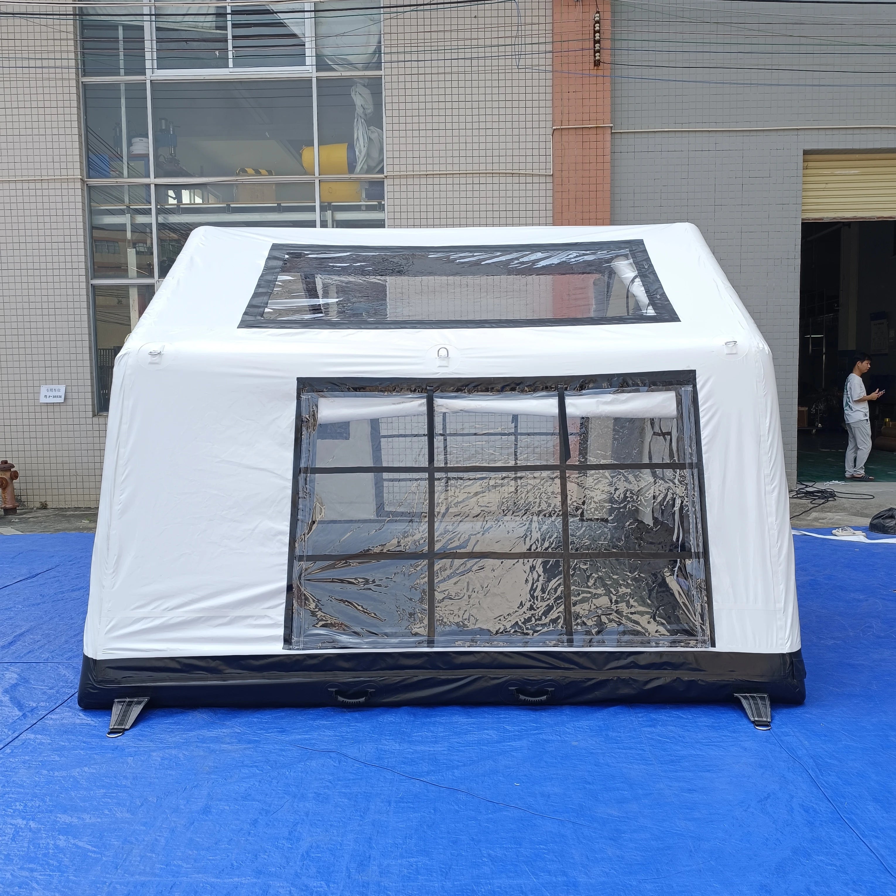 New Large Portable Glamping Inflatable Cabin Tent – Waterproof Family Camping Tent with Air Pole Structure