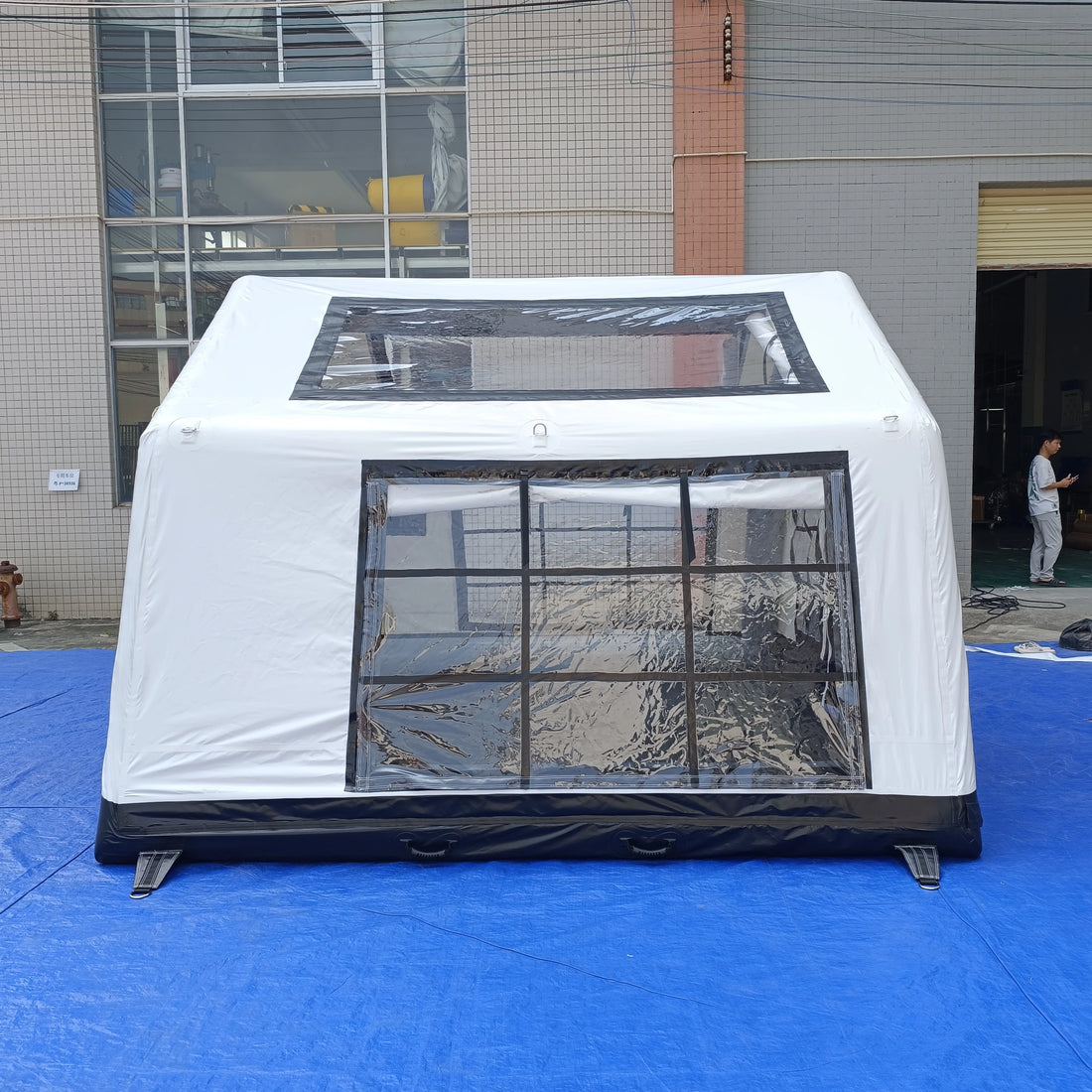 New Large Portable Glamping Inflatable Cabin Tent – Waterproof Family Camping Tent with Air Pole Structure