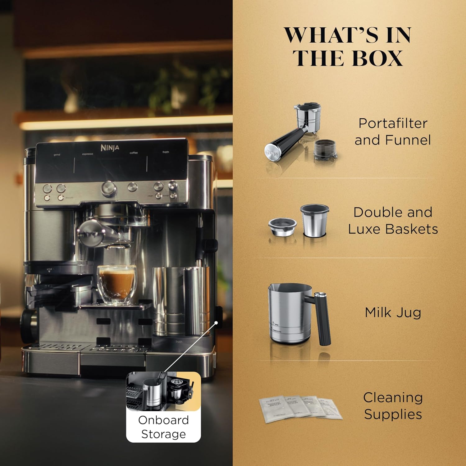 Premium All-in-one premium coffee system delivering espresso, drip coffee, and cold brew with built-in grinding and café-style