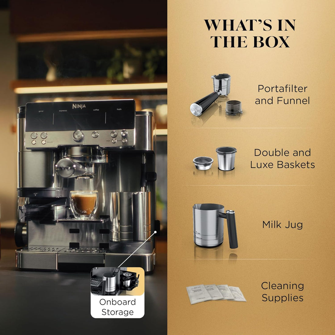 Premium All-in-one premium coffee system delivering espresso, drip coffee, and cold brew with built-in grinding and café-style
