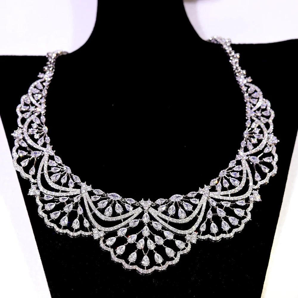 Luxury 2-Piece Cubic Zirconia Bridal Jewellery Set for Women