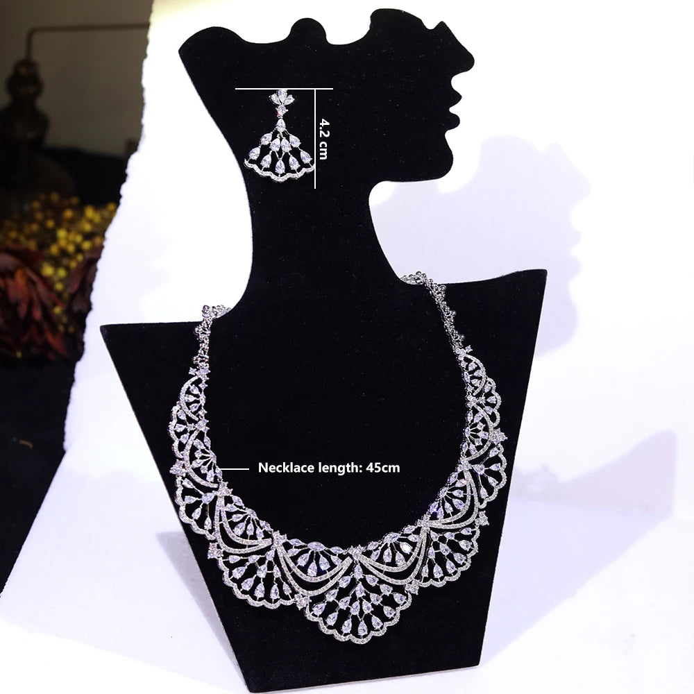 Luxury 2-Piece Cubic Zirconia Bridal Jewellery Set for Women