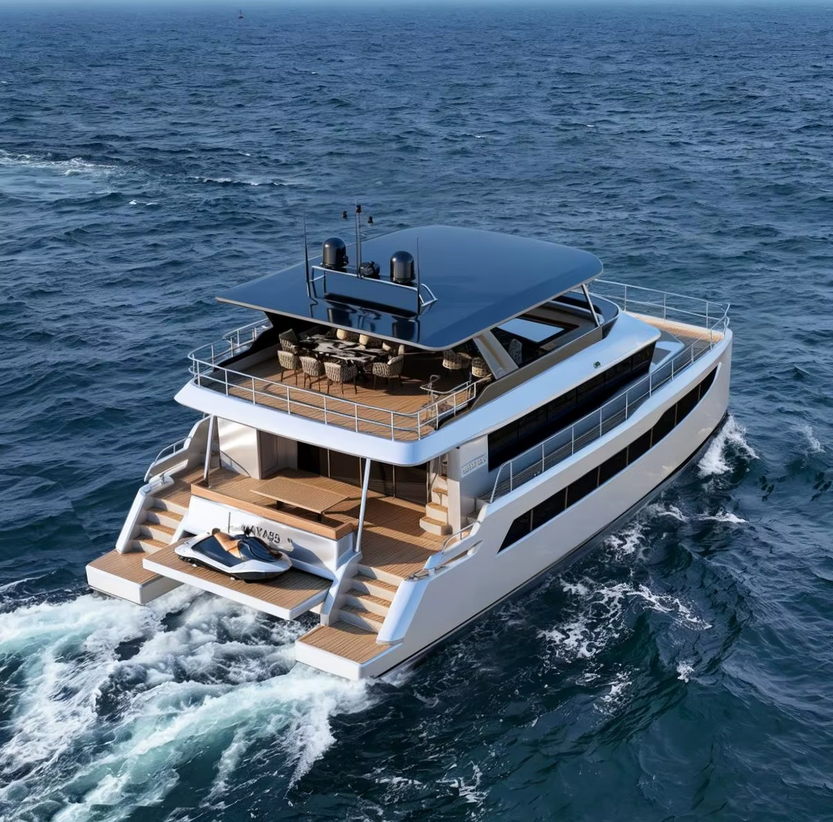 Luxury 55Ft Commercial Fiberglass Yacht Inboard Engine Cruising Patrol Fishing Boat